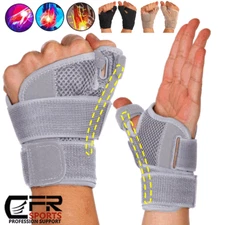 Thumb Wrist Support Brace Splint Carpal Tunnel Sprain Adjustable Right Left Hand