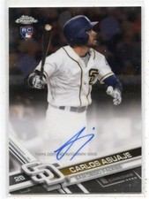 2018 Carlos Asuaje Topps Chrome RC Rookie AUTO Autograph  San Diego Padres