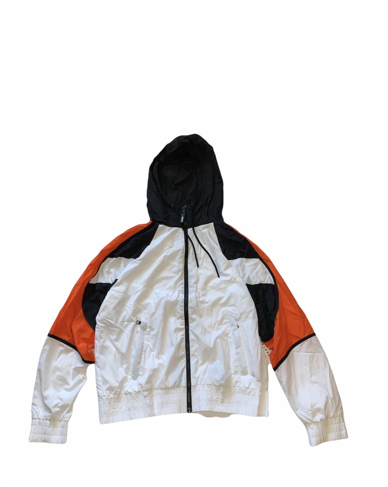 NUEVO CON ETIQUETAS DKNY Chaqueta deportiva con bloques de color para exteriores ropa de calle Talla mediana P4510