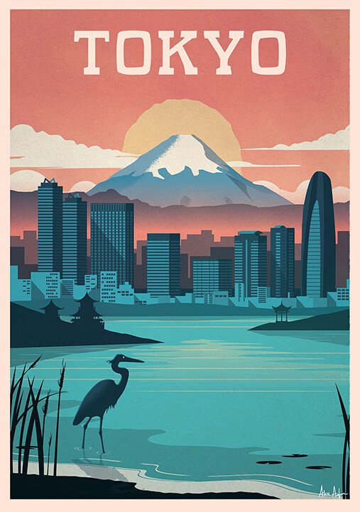 Tokyo Vintage Travel Poster | eBay