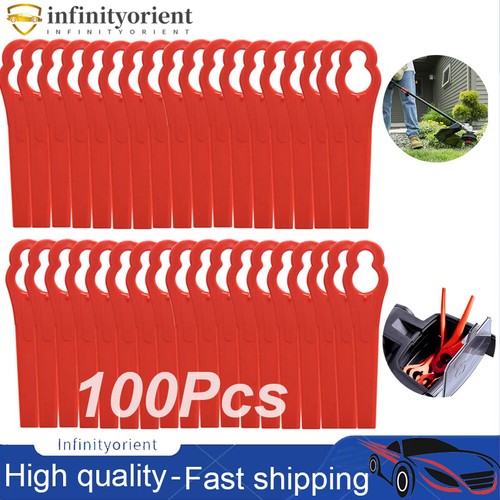 100 Pcs Plastic Grass Trimmer Blades for Einhell Grass Strimmer