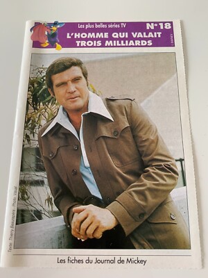 LEE MAJORS: THE SIX MILLION DOLLAR MAN, RARE TV SHOW CARD COLLECTOR VINTAGE 90er