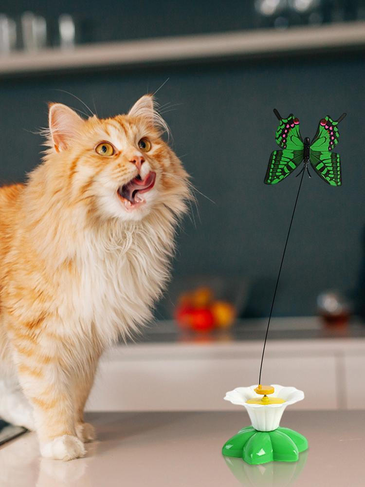 Cat Toys For Indoor Cats Cat Wand Toy 360° Rotating Auto Interactive