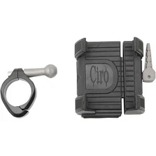 Ciro 50315 Black Phone Mount NO CHARGER for 1-1/4" Motorcycle Handlebars