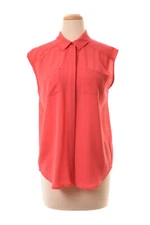 HALOGEN women’s pink sleeveless button-down top shirt Sz M/P