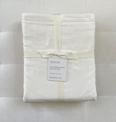Pottery Barn 700 THREAD COUNT King/California King Duvet  White NWT