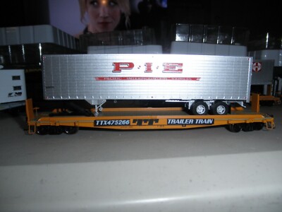 TTX -yellow scheme w/ PIE  trailer F30D TOFC  flatcar          # 475266