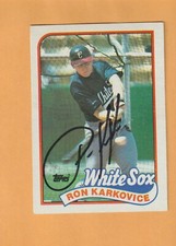 Ron Karkovice Chicago White Sox AUTO Signed 1989 Topps Orlando Florida 2D