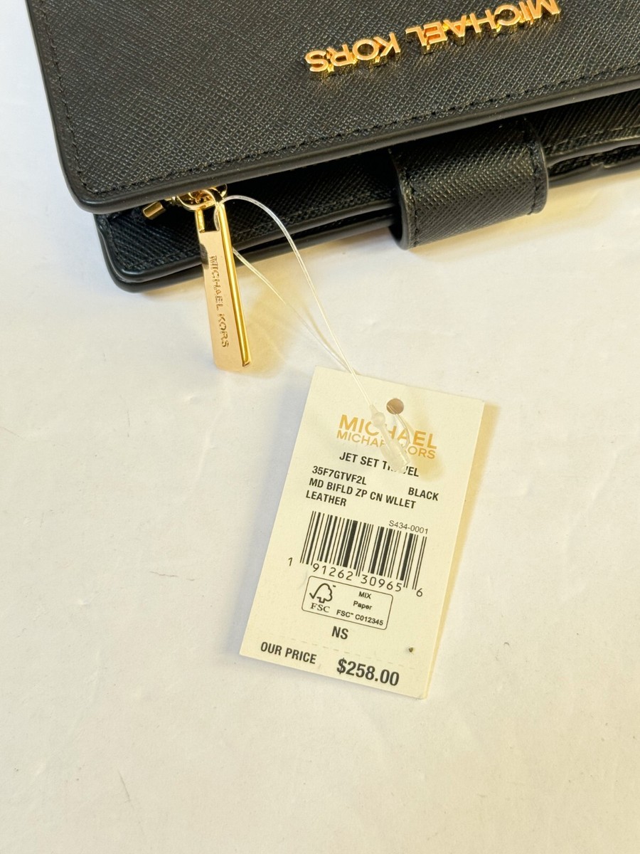 Michael Kors Jet Set Travel Bifold Zip Coin Wallet 35f7gtvf2l