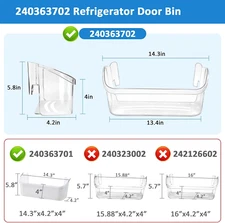 Refrigerator Door Shelf Bin For Frigidaire Kenmore 240363702 240363704 240363705
