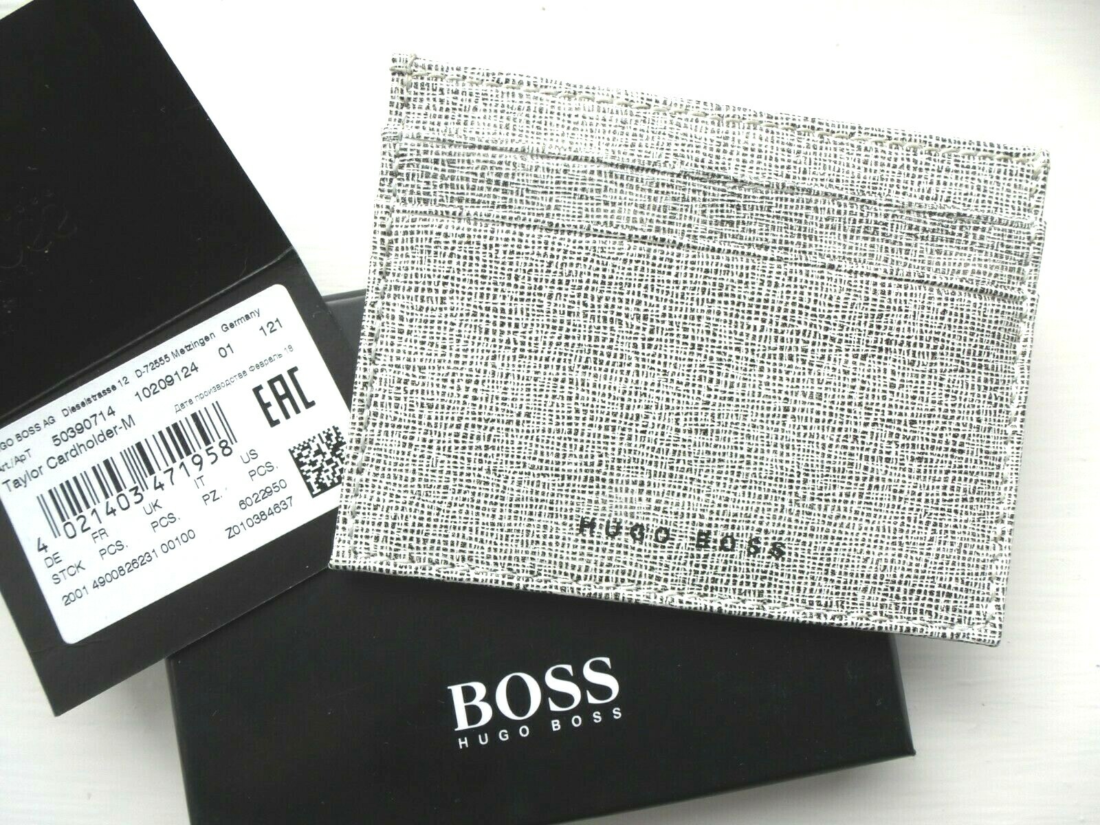 Genuine HUGO BOSS Grained Italian Leather CARDHOLDER IN BOX