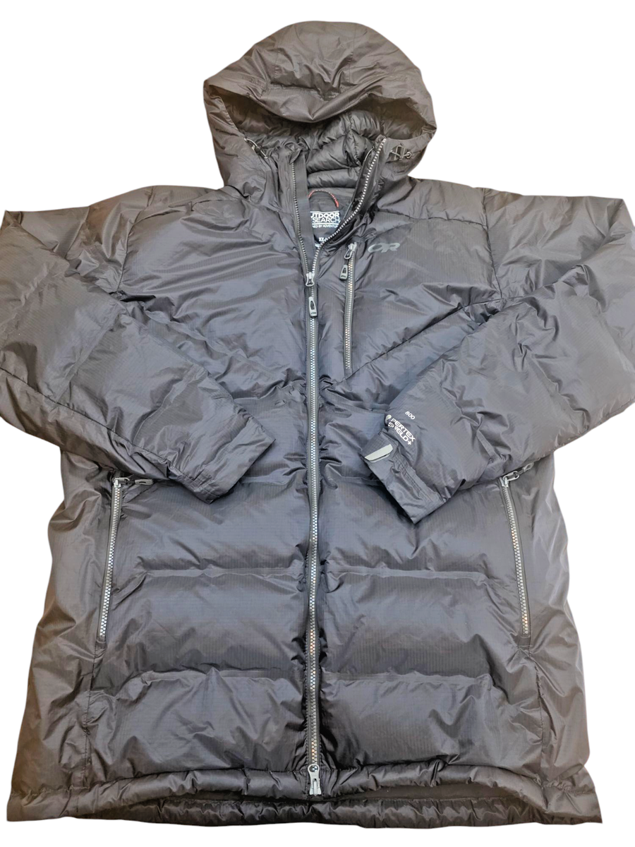 Outdoor Research Floodlight Down Jacket Mens Black 800 PERTEX