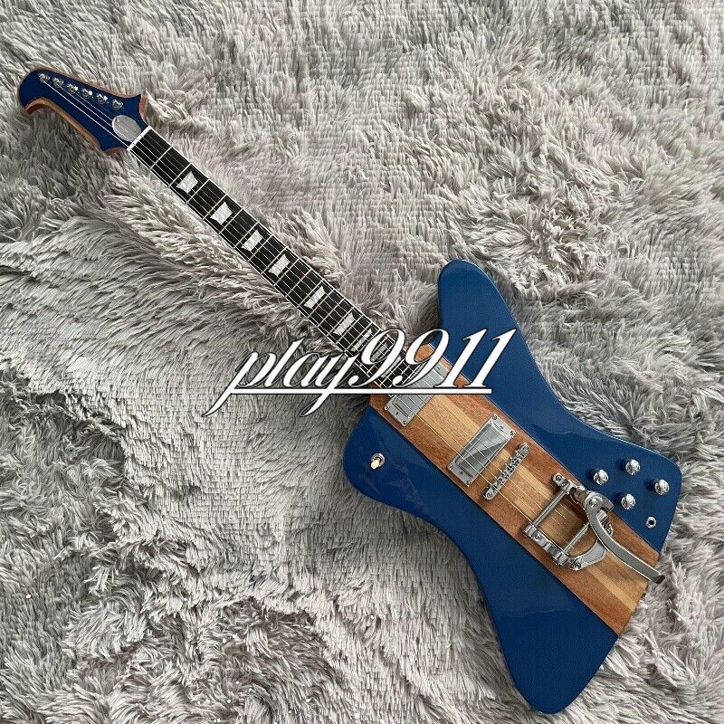 Blue Firebird Banjo Tuner Electric Guitar Small Vibrato Bridge Mahogany Body