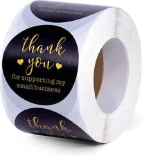 Thank You For Supporting My Small Business 2 Inch Self Adhesive 500 Label Roll