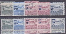 CZECHOSLOVAKIA - AIR OVERPRINT SET 1949 - COMPLETE COUPON!! Mi.: 590-593 - Used