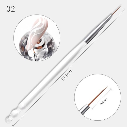 Nail Liquid Powder Carving UV Gel Extension Paint Brush Draw Pen Manicure Tools - Picture 31 of 52