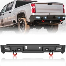 For 2020-2023 Chevy Silverado & Sierra 2500 3500 HD Rear Bumper W/ Sensor Holes
