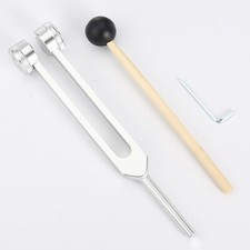 128Hz Healing Tuning Fork with Silicone Hammer Sound Therapy Musical Instrument
