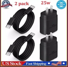 2 Original Carga Rapida USB-C De 25W Cargador Para Samsung Galaxy S21/S20/S22