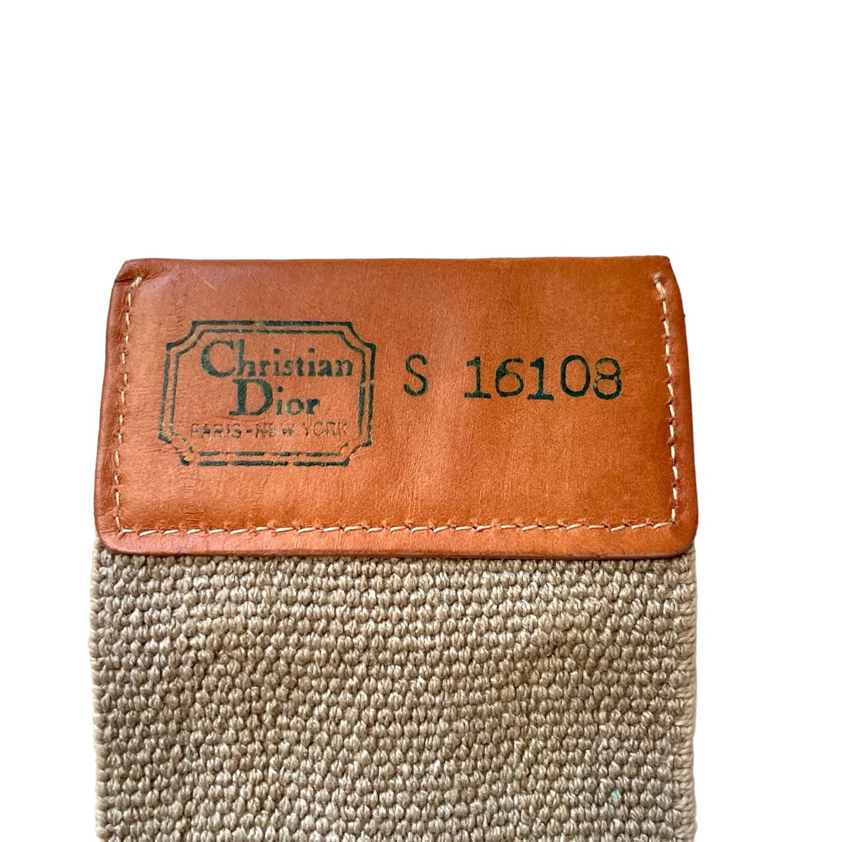 Christian Dior S16108 Leather & Canvas Belt S | eBay display picture 1