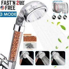 High Turbo Pressure Shower Head Bathroom Powerful Energy Water Saving Filter US