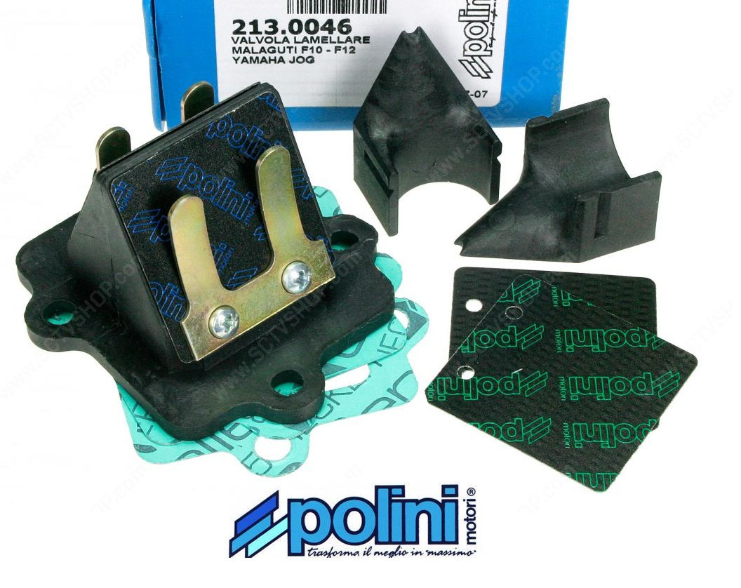 Boite à Clapet Polini Evo 213.0046 en Aluminium Vulcanisé pour Moteur Minarelli 50