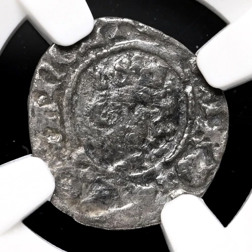 ENGLAND. Richard II. 1377-1399. Hammered Silver Halfpenny, S-1699, NGC VF Detail