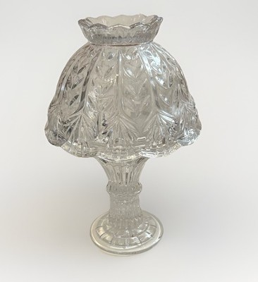 Portico Lead Crystal Fairy Lamp Candle Holder Clear Fifth Avenue 9.25'' Vintage