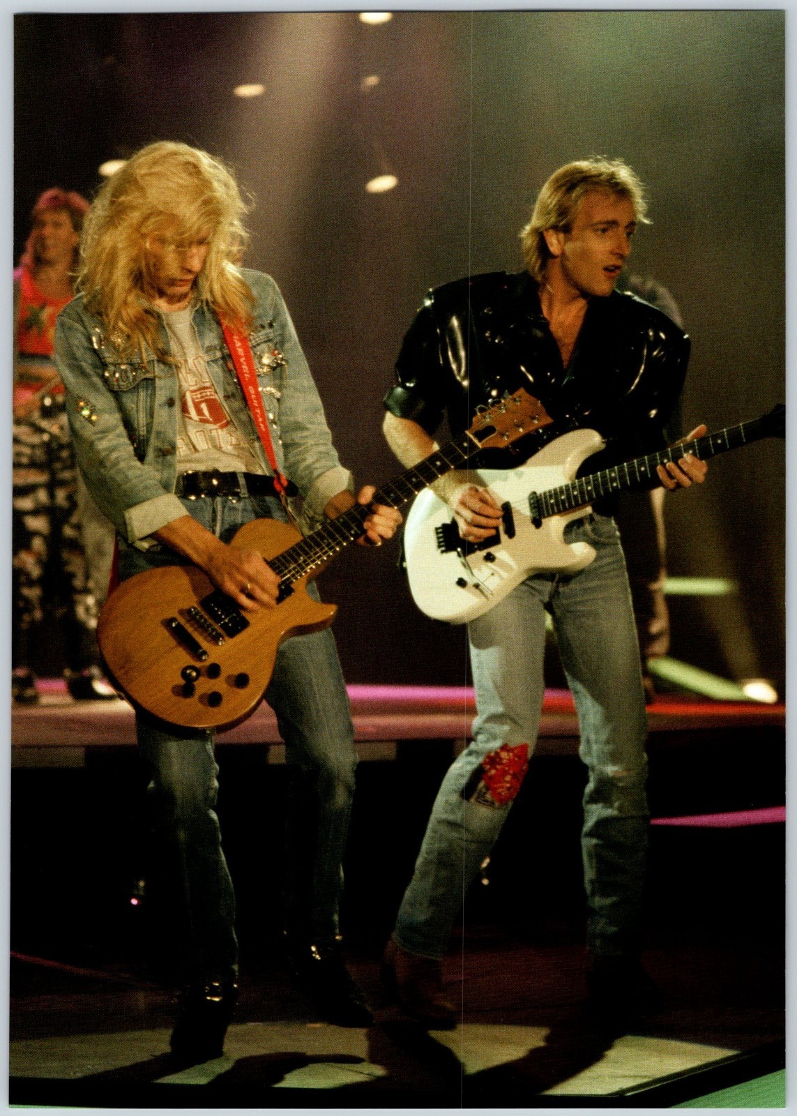 PHIL COLLEN STEVE CLARK DEF LEPPARD 8"X11" PINUP Full Page Book Clipping OLI-1