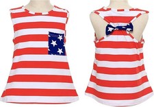 HH Family 4th of July Shirts for Girls Patriotic American Flag Kids Outfit US 4