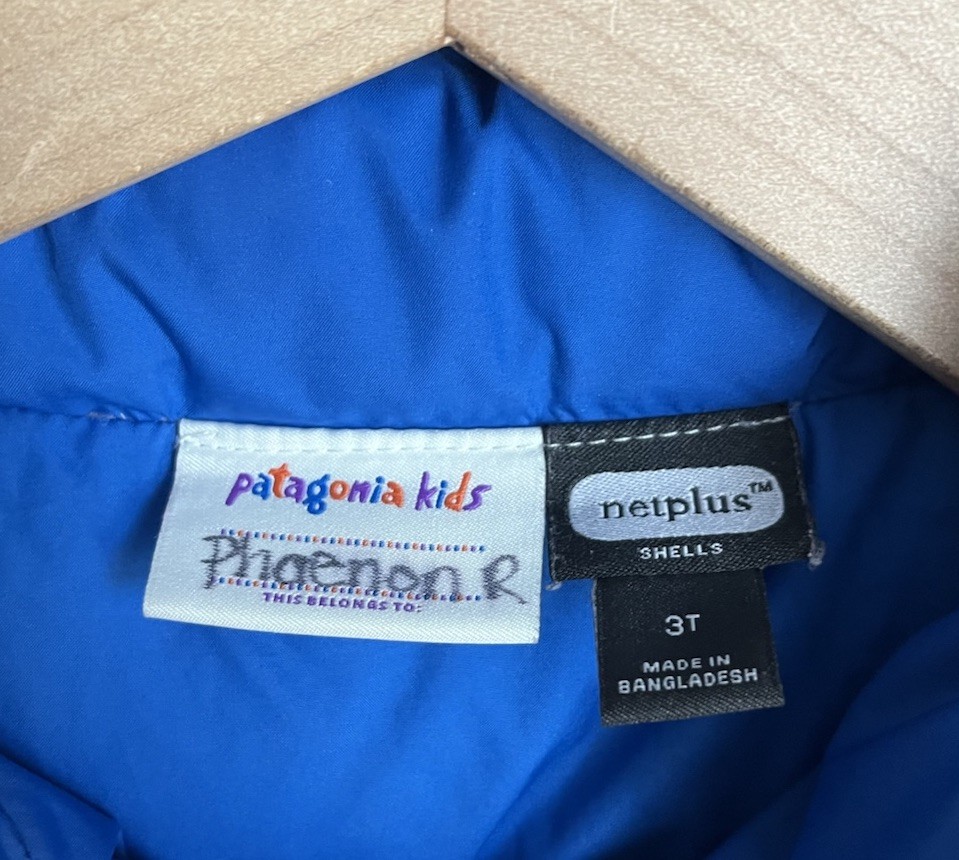 Patagonia Baby Toddler 3T Hi-Loft Down Sweater Hoody Puffer Jacket - Navy Blue thumbnail 5