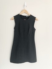 Zara Grey Mini Dress – Frayed Edge Detail – Size S - Workwear