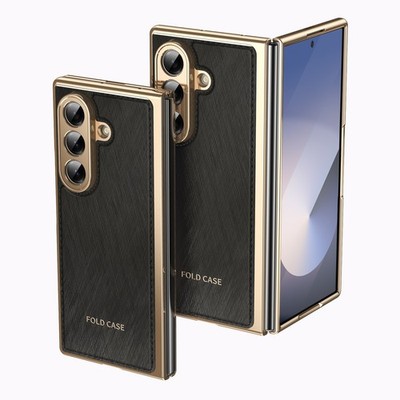 Galaxy Z Fold 7 + Galaxy Buds 3 + ケース For Samsung Galaxy Z Fold 7/6/5/4/3 Magnetic Leather Zipper Case
