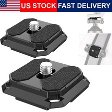 Quick Release Plate 38mm Square Arca Type QR Camera Mount Strap Clip Tripod 4 5