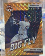 2022 Panini Mosaic Big Fly Anthony Rizzo #BF-12 Reactive Orange Mosaic Prizm /99