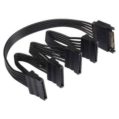 15-poliger SATA Power Splitter Adapter 1 zu 4 SATA Festplatten SSD Laufwerke
