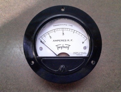 TRIPLETT VINTAGE AMMETER GAUGE  P/N 341-T NEW