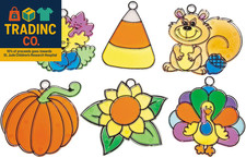 Fall Suncatchers - Craft Supplies - 24 Pieces
