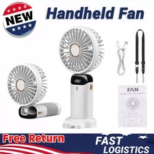 Mini Hand-held Fan Portable Folding Desk Fan Cooler Cooling USB Rechargeable Fan