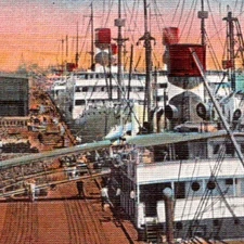 Vintage Postcard View of America's 2nd Largest Seaport New Orleans LA Louisiana