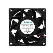 1PCS RUNDA RS8038B24VH-S 24V 0.43A 8CM 2-Wire Cooling Fan