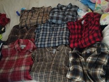 Carhartt Workwear Mens Medium Button Up Work Shirts Lot Of 8 Vintage
