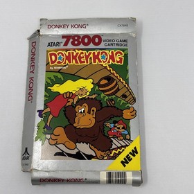Atari 7800 Donkey Kong Video Game Cartridge With Box And Manual CX7848