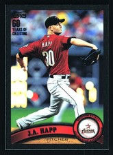 J.A. Happ Houston Astros 2011 Topps Black #499 SN /60