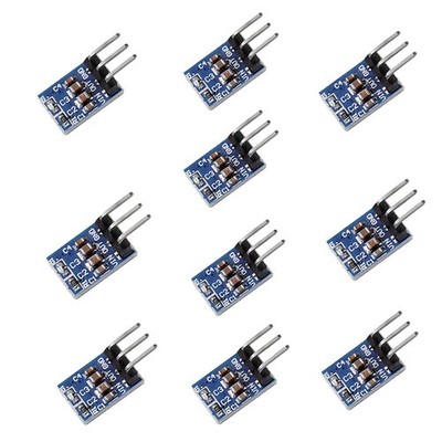 10 Pack 3 Pins AMS1117-3.3 DC 4.75V-12V to 3.3V Voltage Regulator Step Down P...
