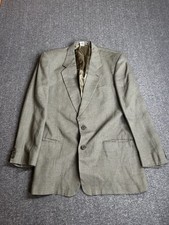 VTG Giorgio Armani Le Collezioni Linen Blazer Mens 40L Houndstooth Classic 90  s