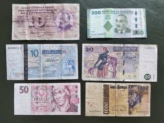Lot billets du monde : Suisse Tanzanie Irak République tchèque Portugal
