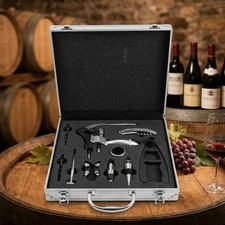 Coffret Sommelier 10 Pièces - Kit Ouvre-Bouteille Multifonction, Accessoires Vin