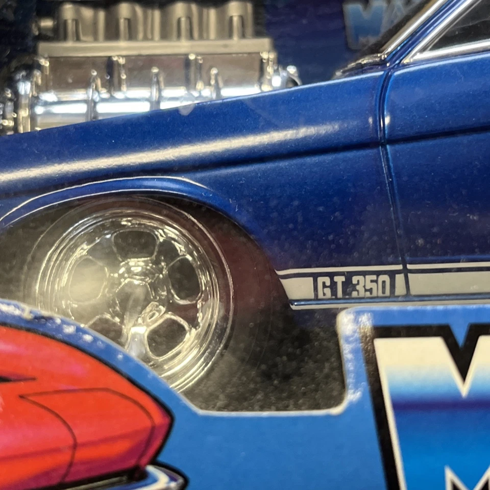Muscle Machines '66 Mustang GT350 1:18 Scale Blue - Image 3 of 4