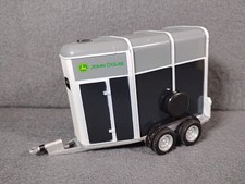 John Deere ERTL Horse Trailer Black Gray Double Trailer 2006